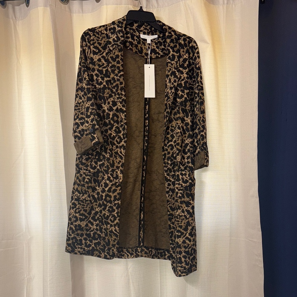 Leopard Print Open Front jacket/blazer